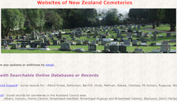 Websites of New Zealand Cemetries screenshot Websites of New Zealand Cemetries screenshot